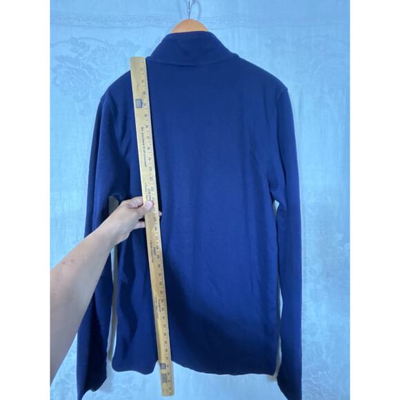 Omni-Wool XXL Navy Blue 1/4 Zip Henley Baselayer - Picture 8 of 8